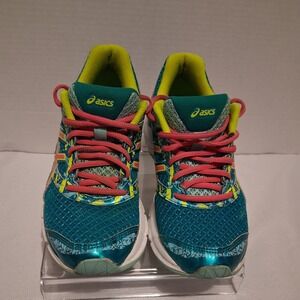 Asics Gel-Excite 4 Womens Running Shoes Teal Yellow Pink Sneakers 7.5